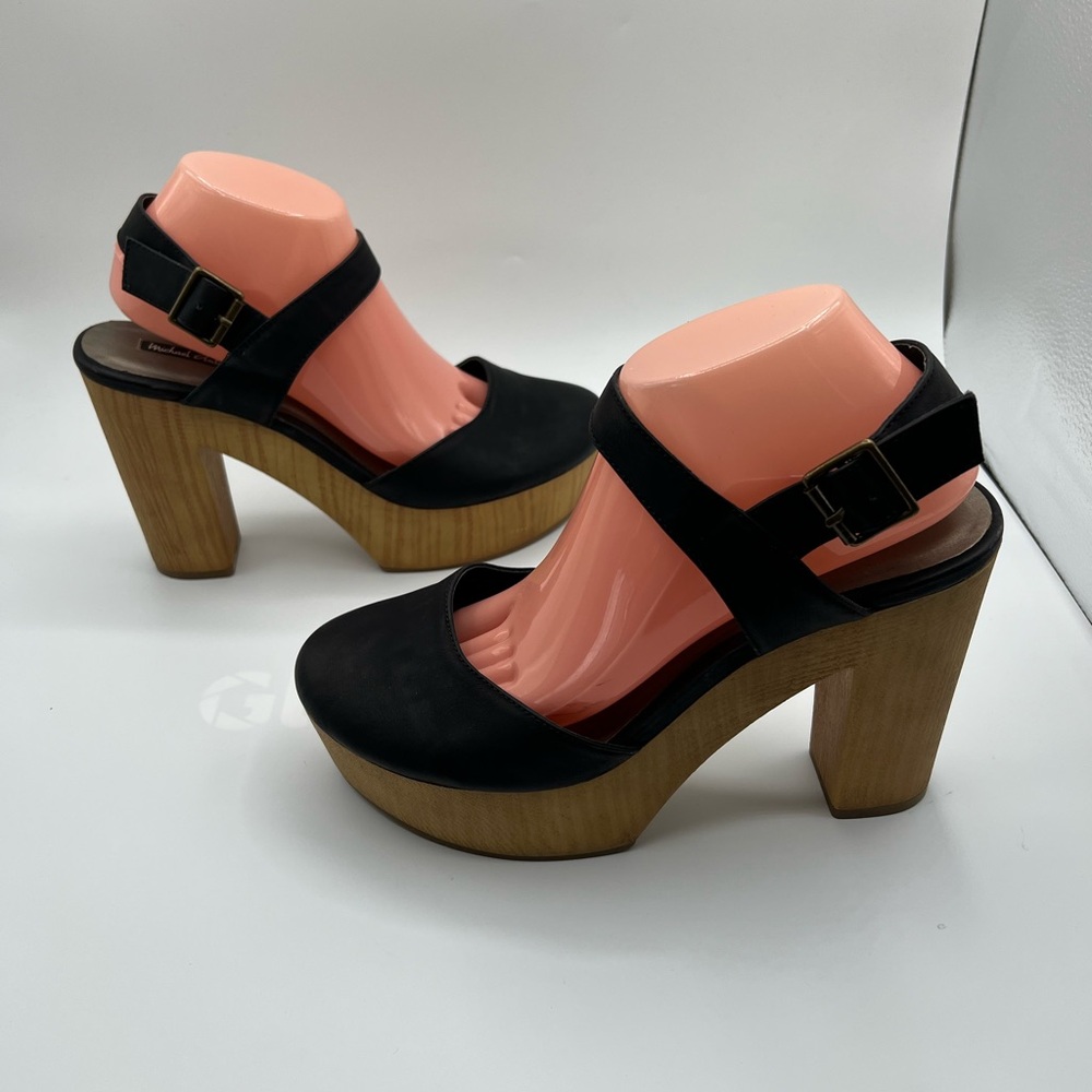 ⸻

Michael Antonio Black Platform Block Heels – Size 10